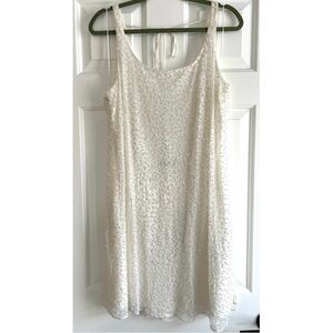 Abercrombie & Fitch Embellished Scoop Neck Open Back Mini Dress